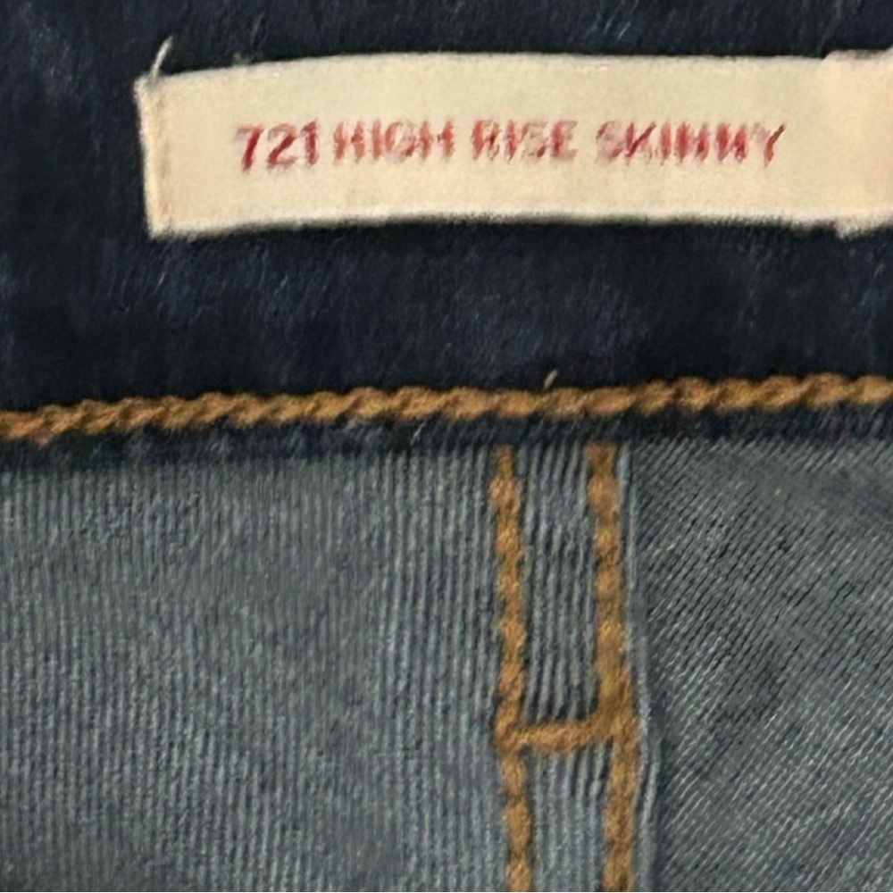 Levi's Dark Blue 721 Premium Denim Big E Jeans 26 - Picture 10 of 11